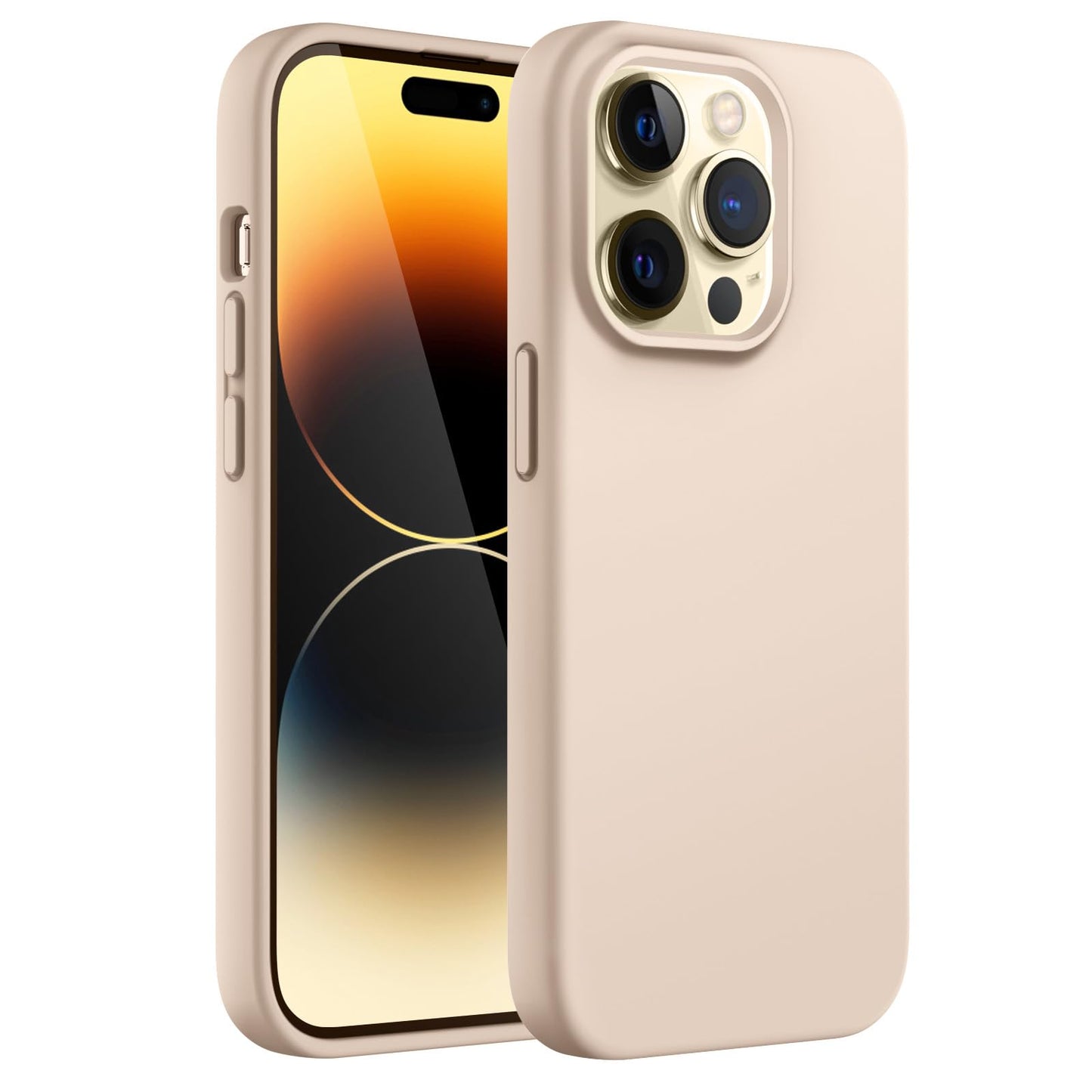 JETech Silicone Case for iPhone 14 6.1-Inch, Silky-Soft Touch Full-Body Protective Phone Case, Shockproof Cover with Microfiber Lining (Black)