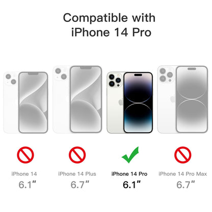 JETech Case for iPhone 14 6.1-Inch, Non-Yellowing Shockproof Phone Bumper Cover, Anti-Scratch Clear Back (Clear)