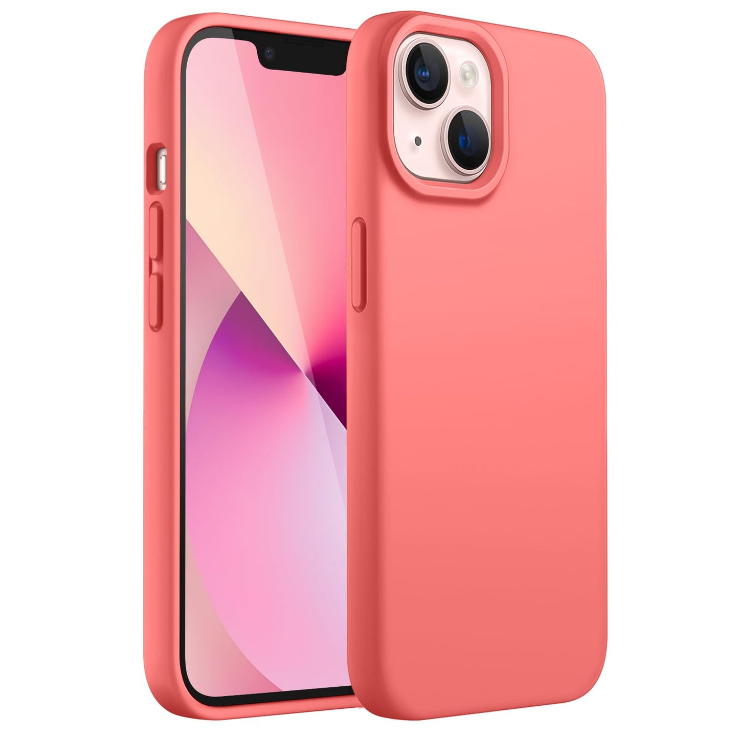 JETech Silicone Case for iPhone 13 6.1-Inch, Silky-Soft Touch Full-Body Protective Phone Case, Shockproof Cover with Microfiber Lining (Black)
