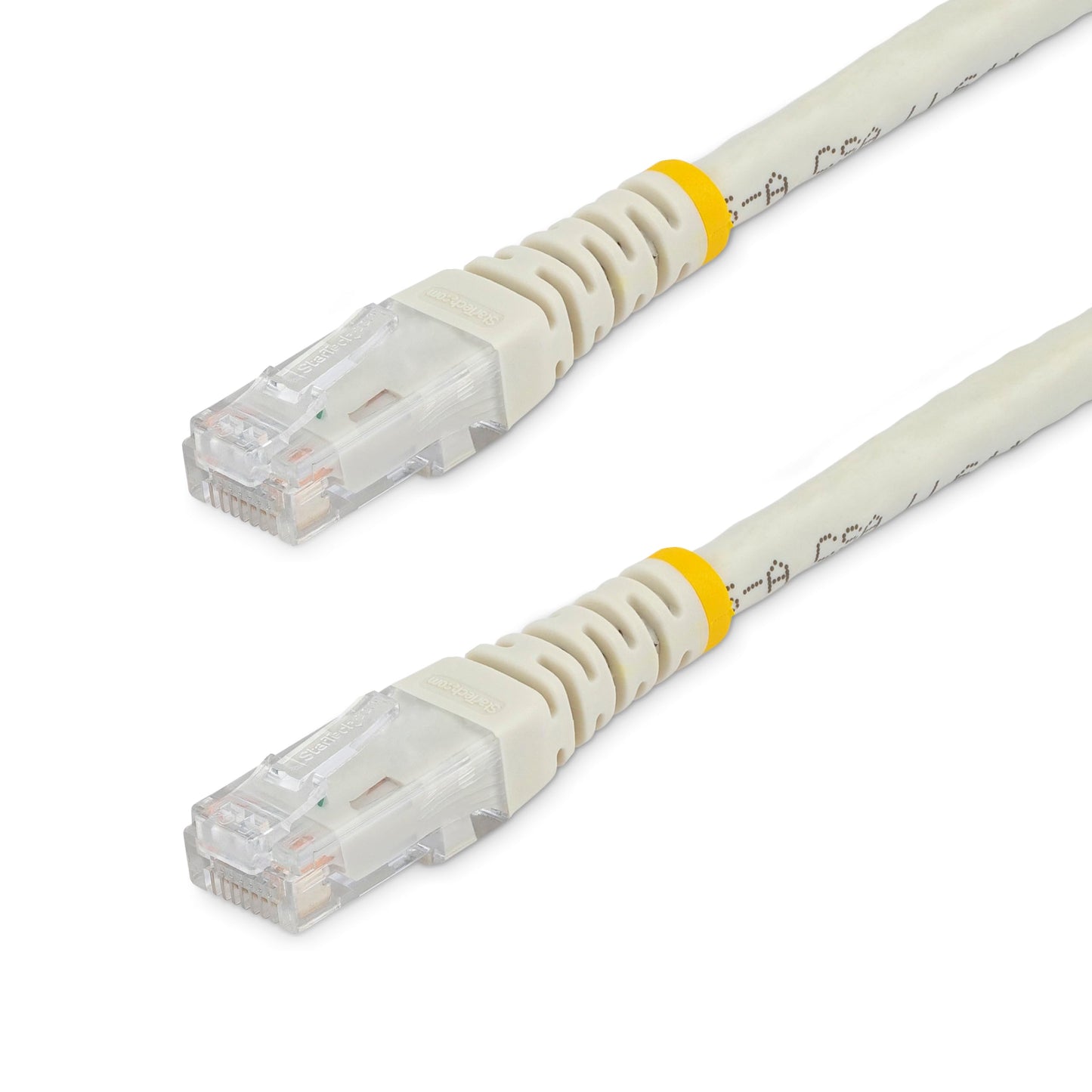 StarTech 6ft CAT6 Ethernet Cable - White CAT 6 Gigabit Ethernet Wire -250Mhz 100W PoE RJ45 UTP Molded Network Patch Cord with Strain Relief (C6PATCH6WH)