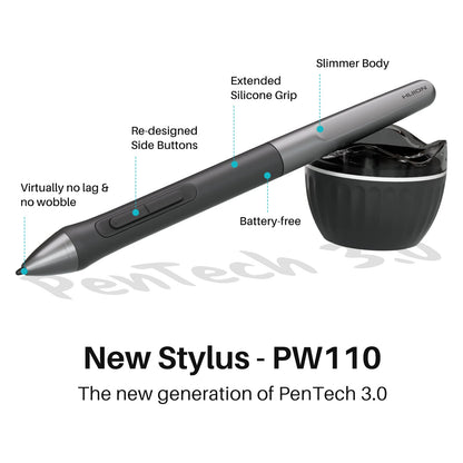 HUION Inspiroy H640P Drawing Tablet, 6x4 inch Digital Art with Battery-Free Stylus, 8192 Pen Pressure, 6 Hot Keys, Graphics Tablet for Drawing, Writing, Design, Teaching, Work with Mac, PC & Mobile