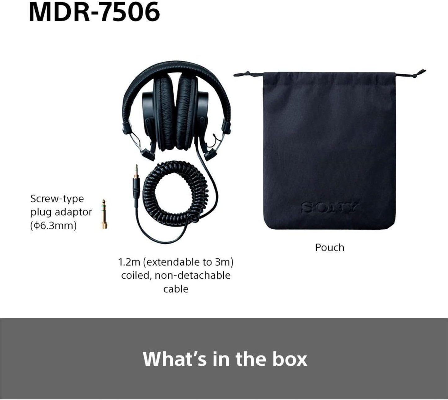 Sony MDR7506 Professional Large Diaphragm Headphone