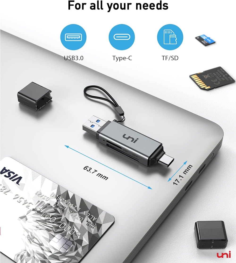 uni SD Card Reader,High Speed USB C to Micro SD Memory Card Adapter USB 3.0