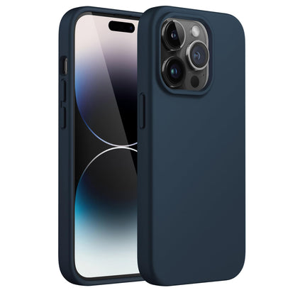 JETech Silicone Case for iPhone 14 6.1-Inch, Silky-Soft Touch Full-Body Protective Phone Case, Shockproof Cover with Microfiber Lining (Black)