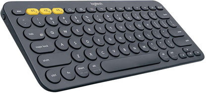 Logitech 920-007558 K380 Multi-Device Bluetooth Keyboard – with FLOW Cross-Computer Control and Easy-Switch up to 3 Devices – Dark Grey