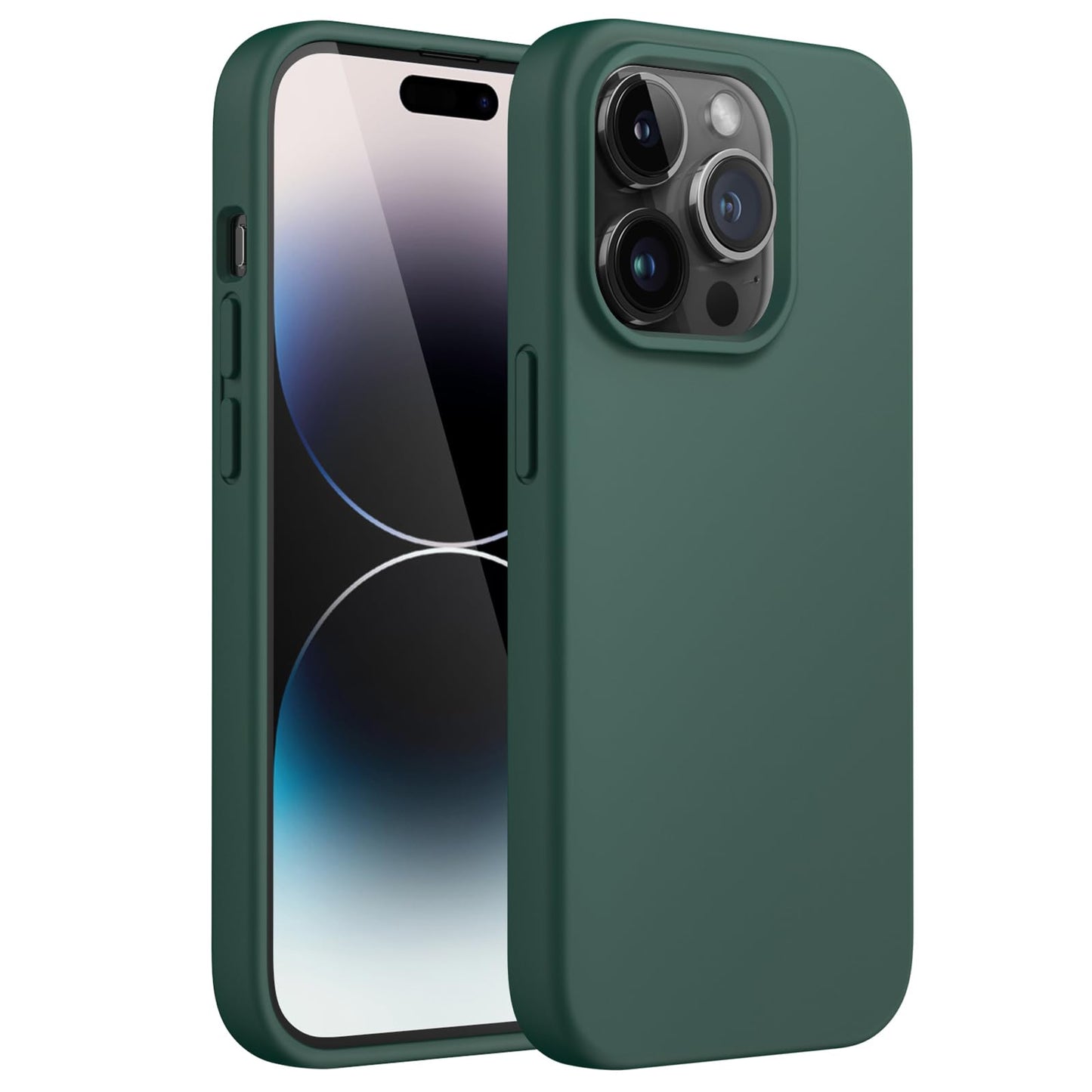 JETech Silicone Case for iPhone 14 6.1-Inch, Silky-Soft Touch Full-Body Protective Phone Case, Shockproof Cover with Microfiber Lining (Black)
