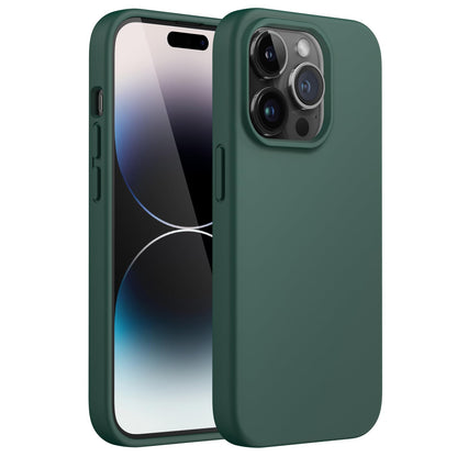 JETech Silicone Case for iPhone 14 6.1-Inch, Silky-Soft Touch Full-Body Protective Phone Case, Shockproof Cover with Microfiber Lining (Black)