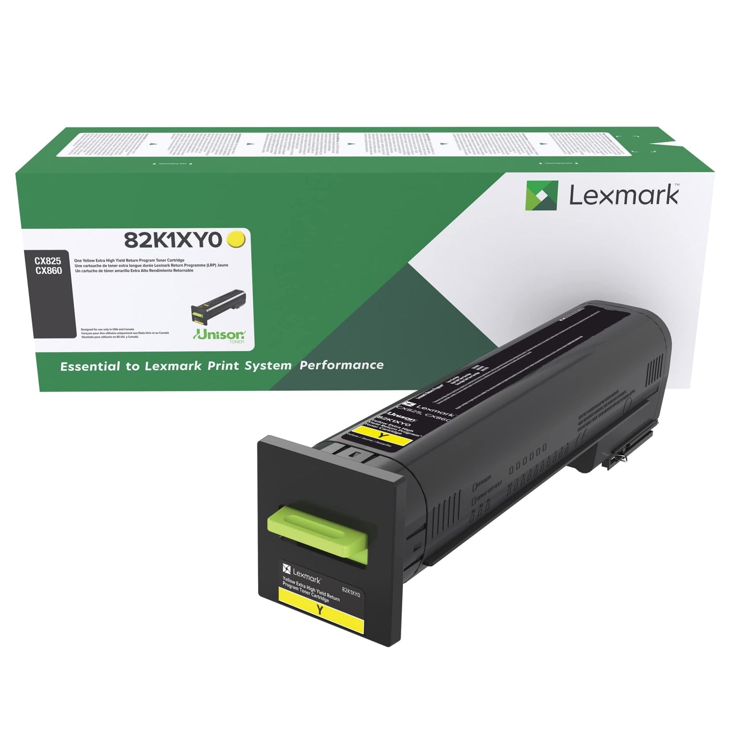 Lexmark 82K1XY0 CX825, CX860 Yellow Extra High Yield Return Program Cartridge Toner
