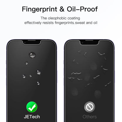 JETech Screen Protector for iPhone 17e (2026) / iPhone 16e / iPhone 14, Tempered Glass Film, 6.1-Inch Display, 3-Pack
