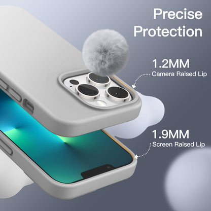 JETech Silicone Case for iPhone 13 6.1-Inch, Silky-Soft Touch Full-Body Protective Phone Case, Shockproof Cover with Microfiber Lining (Black)