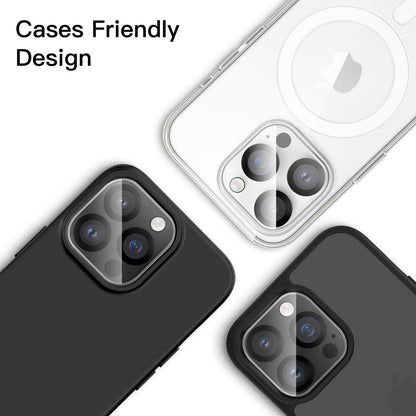 JETech Camera Lens Protector for iPhone 14 6.1-Inch and iPhone 14 Plus 6.7-Inch, 9H Tempered Glass, Anti-Scratch, Case Friendly, Does Not Affect Night Shots, HD Clear, 3-Pack