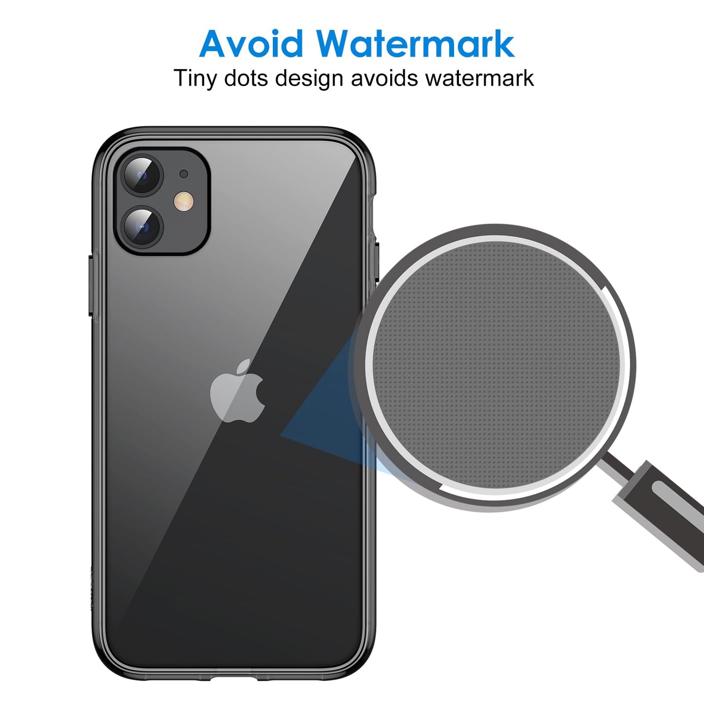 JETech Case for iPhone 11 6.1-Inch, Non-Yellowing Shockproof Phone Bumper Cover, Anti-Scratch Clear Back (Clear)