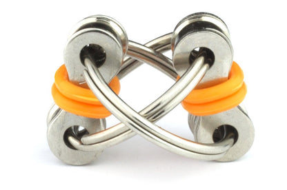 Tom's Fidgets Original Flippy Chain Fidget Toy - Perfect for ADHD, Anxiety, and Autism - Bike Chain Fidget Stress Reducer for Adults and Kids (Single Blue)