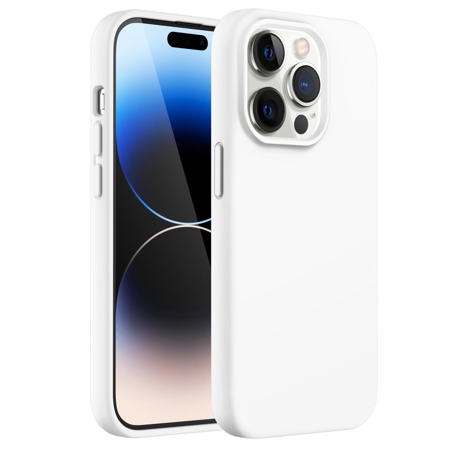 JETech Silicone Case for iPhone 14 6.1-Inch, Silky-Soft Touch Full-Body Protective Phone Case, Shockproof Cover with Microfiber Lining (Black)