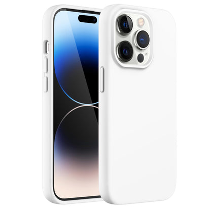 JETech Silicone Case for iPhone 14 6.1-Inch, Silky-Soft Touch Full-Body Protective Phone Case, Shockproof Cover with Microfiber Lining (Black)