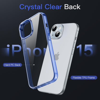 JETech Case for iPhone 15 6.1-Inch, Non-Yellowing Shockproof Phone Bumper Cover, Anti-Scratch Clear Back (Clear)