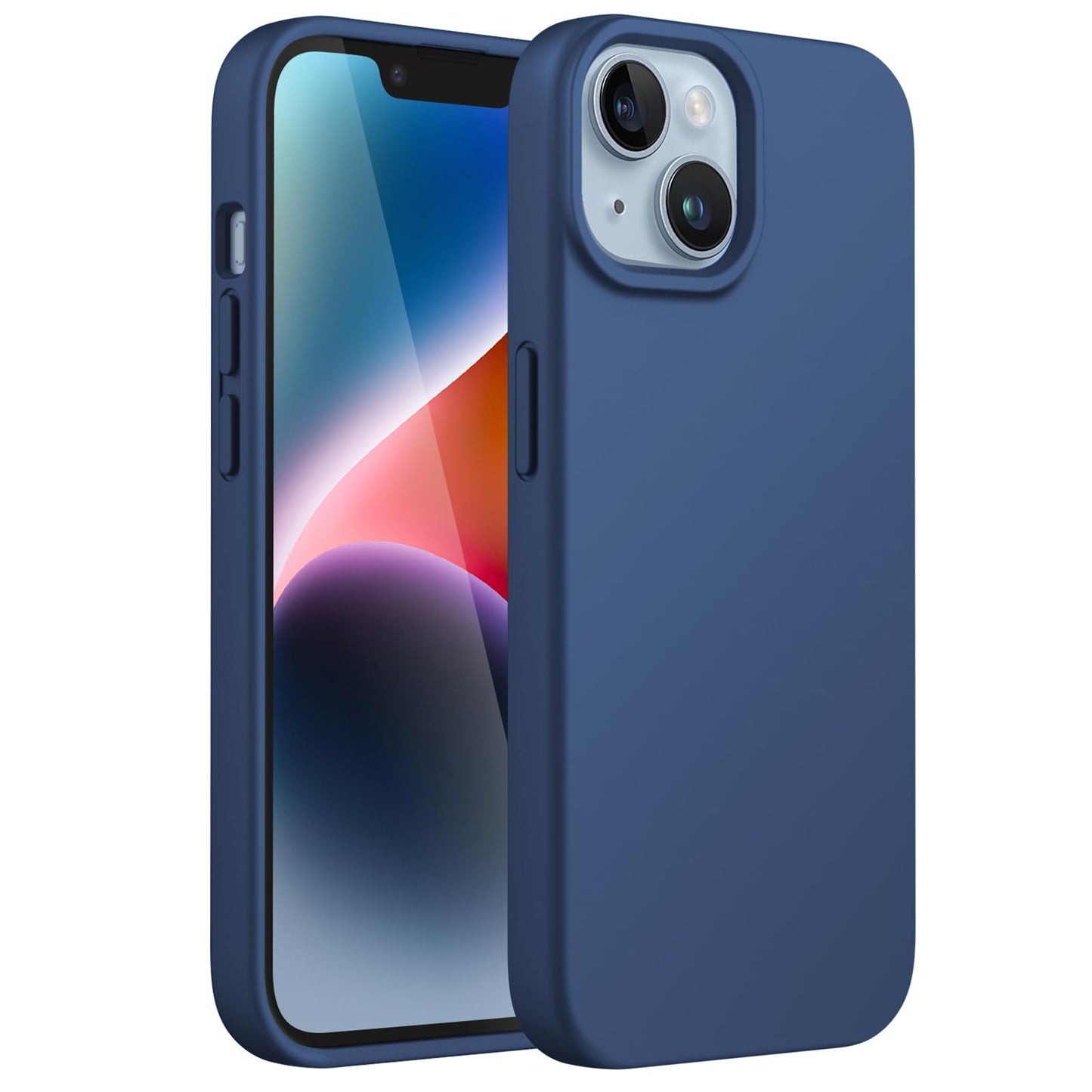 JETech Silicone Case for iPhone 14 6.1-Inch, Silky-Soft Touch Full-Body Protective Phone Case, Shockproof Cover with Microfiber Lining (Black)