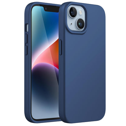 JETech Silicone Case for iPhone 14 6.1-Inch, Silky-Soft Touch Full-Body Protective Phone Case, Shockproof Cover with Microfiber Lining (Black)