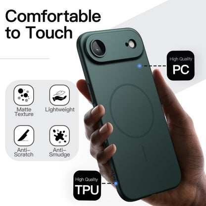 JETech Magnetic Slim Case for iPhone 17 Pro Max 6.9-Inch, Compatible with MagSafe, Ultra-Thin Lightweight Minimalist Phone Cover with Matte Finish and Full Camera Lens Protection (Black)