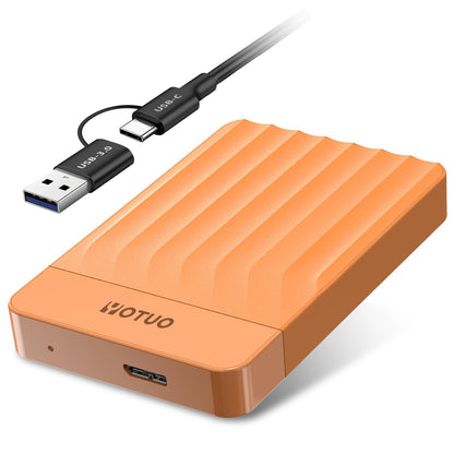 YOTUO 500GB External Hard Drive, Portable Storage Expansion HDD, USB 3.0 & USB-C for PC, Mac, Desktop, Laptop, Smartphone, PS4, Xbox One, Xbox 360, Office & Game Black