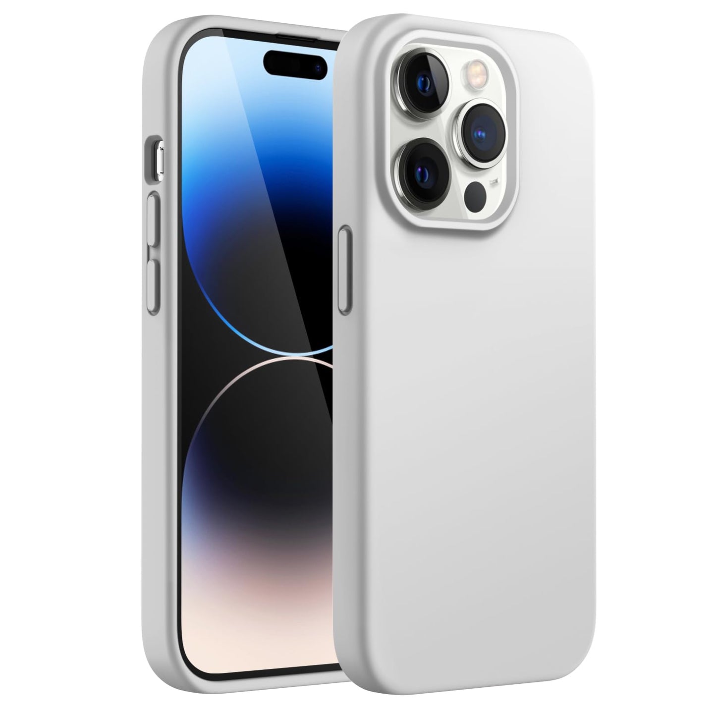 JETech Silicone Case for iPhone 14 6.1-Inch, Silky-Soft Touch Full-Body Protective Phone Case, Shockproof Cover with Microfiber Lining (Black)