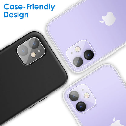 JETech Camera Lens Protector for iPhone 12 Pro Max 6.7-Inch, 9H Tempered Glass, HD Clear, Anti-Scratch, Case Friendly, Does Not Affect Night Shots, 3-Pack