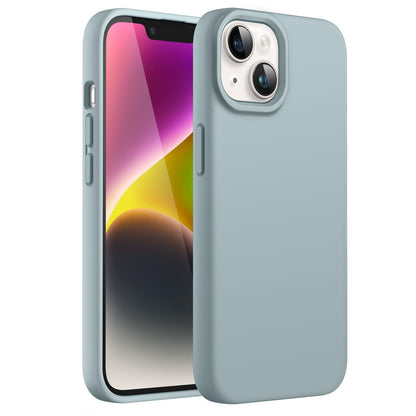 JETech Silicone Case for iPhone 14 6.1-Inch, Silky-Soft Touch Full-Body Protective Phone Case, Shockproof Cover with Microfiber Lining (Black)