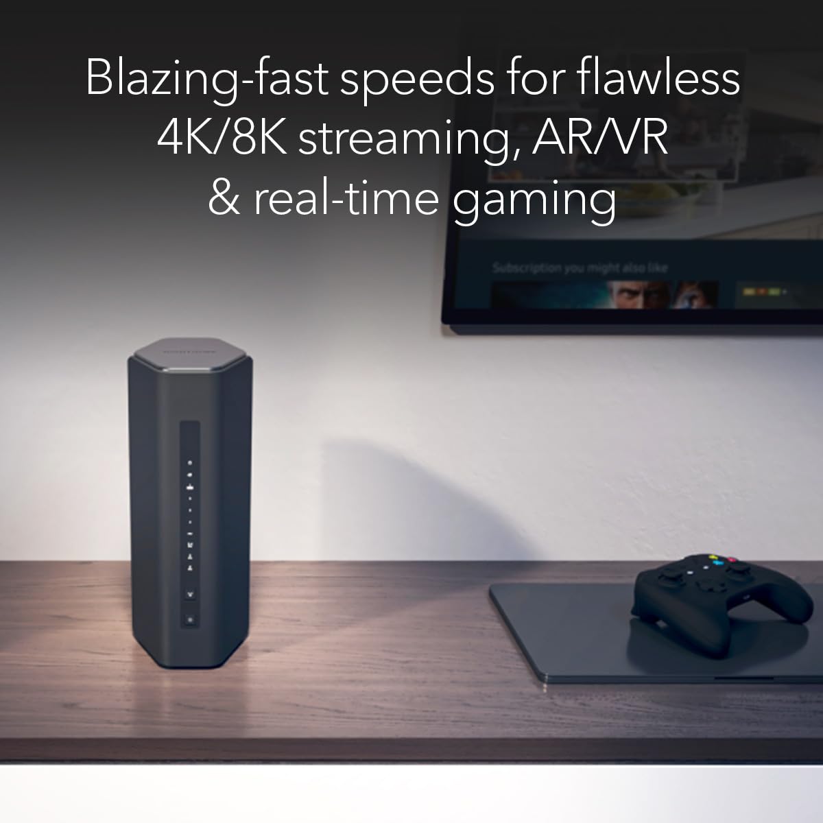 NETGEAR Nighthawk Dual-Band WiFi 7 Router (RS100) – Router Only, BE3600 Wireless Speed (up to 3.6 Gbps) - Covers up to 2,000 sq. ft., 50 Devices – 2.5 Gig Internet Port - Free Expert Help