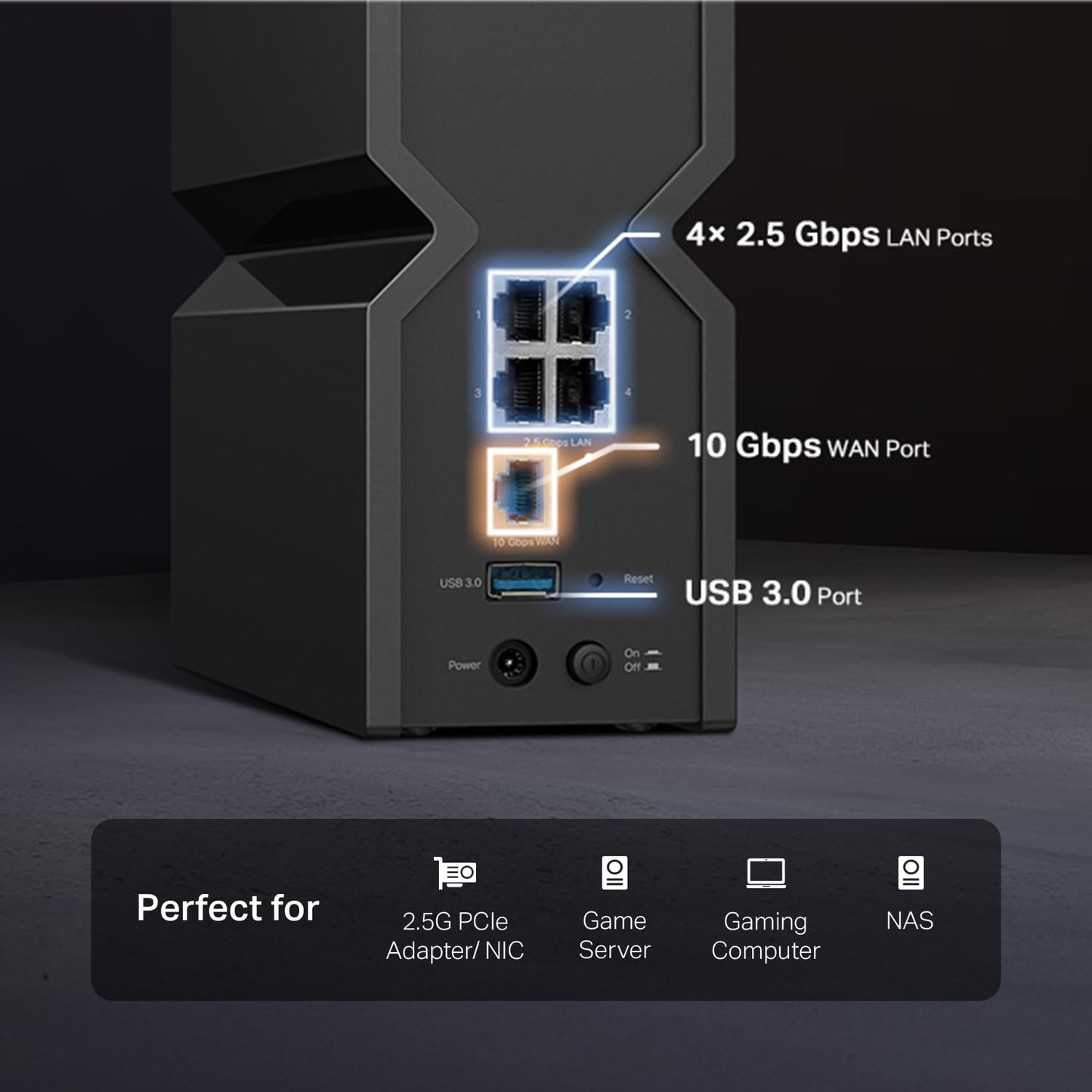 TP-Link Tri-Band BE19000 WiFi 7 Router (Archer BE800) | 12-Stream 19 Gbps | 2×10G + 4×2.5G Ports | LED Screen, 8 High-Performance Antennas | VPN, Easy Mesh, HomeShield, Private IoT, Free Expert Help