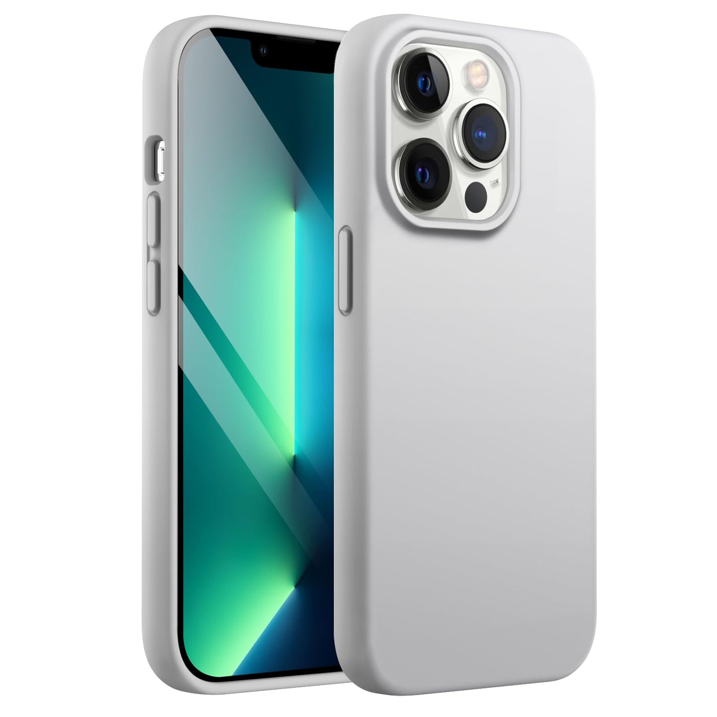 JETech Silicone Case for iPhone 13 6.1-Inch, Silky-Soft Touch Full-Body Protective Phone Case, Shockproof Cover with Microfiber Lining (Black)