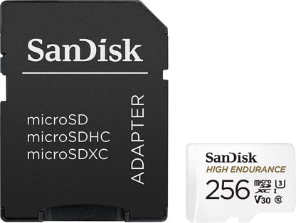 SANDISK 256GB High Endurance microSD Card + Adapter