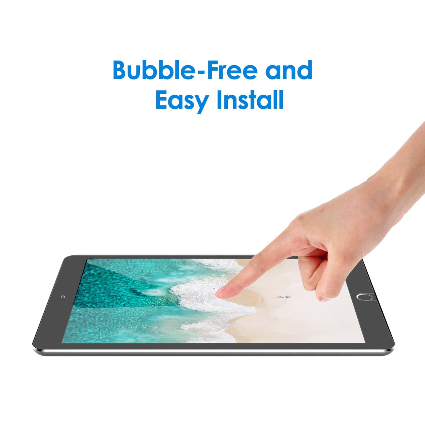 JETech Screen Protector for iPad (10.2-Inch, 2021/2020/2019 Model, 9/8/7 Generation), Tempered Glass Film, 1-Pack