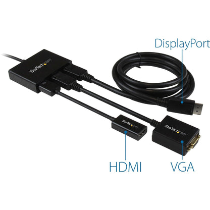 StarTech.com 3-Port DisplayPort 1.2 Splitter, DisplayPort to 3x DP Multi-Monitor Adapter, Dual 4K 30Hz and 1080p 60Hz Computer MST Hub, Windows Only (MSTDP123DP)