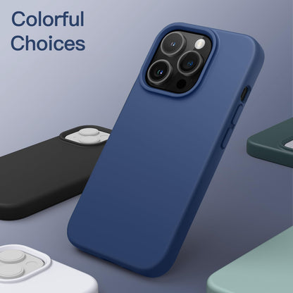 JETech Silicone Case for iPhone 14 6.1-Inch, Silky-Soft Touch Full-Body Protective Phone Case, Shockproof Cover with Microfiber Lining (Black)