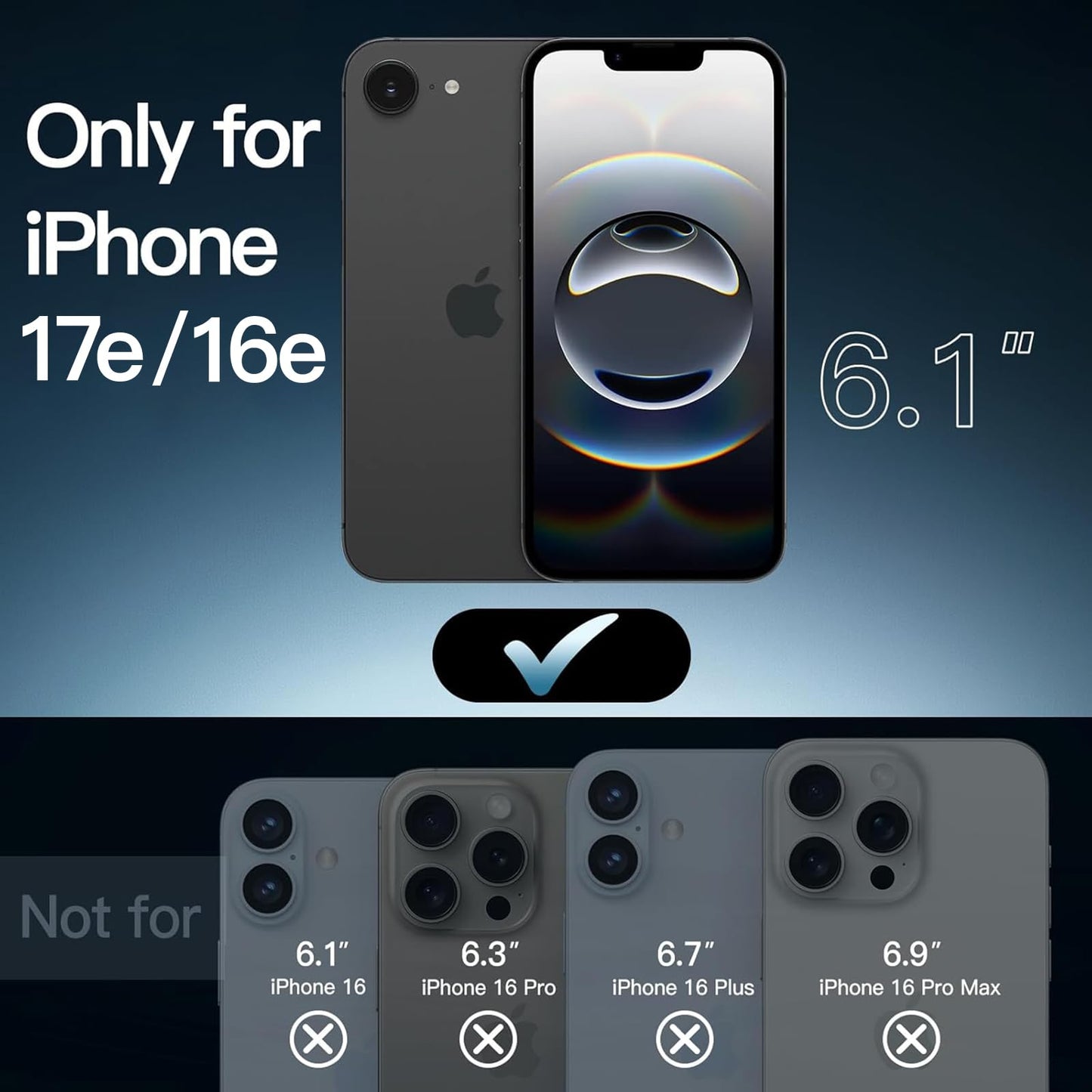 JETech Case for iPhone 16 6.1-Inch, Non-Yellowing Shockproof Phone Bumper Cover, Anti-Scratch Clear Back (Clear)