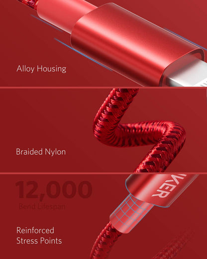 Anker New Nylon USB C to Lightning Cable, Apple MFi Certified for iPhone 14 Series, and More (6FT, Black)