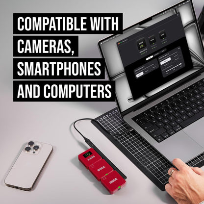 RØDE Wireless GO II Ultra-compact Dual-channel Wireless Microphone System with Built-in Microphones, On-board Recording and 200m Range for Filmmaking, Interviews and Content Creation