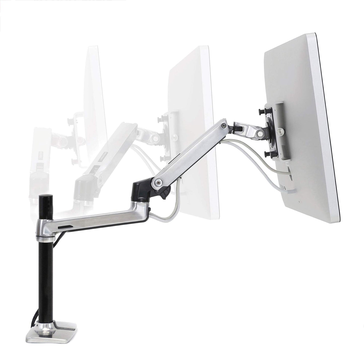 Ergotron – LX Monitor Arm, Single Monitor Desk Mount – fits Flat Curved Ultrawide Computer Monitors up to 34 Inches, 7 to 25 lbs, VESA 75x75mm or 100x100mm – Polished Aluminum