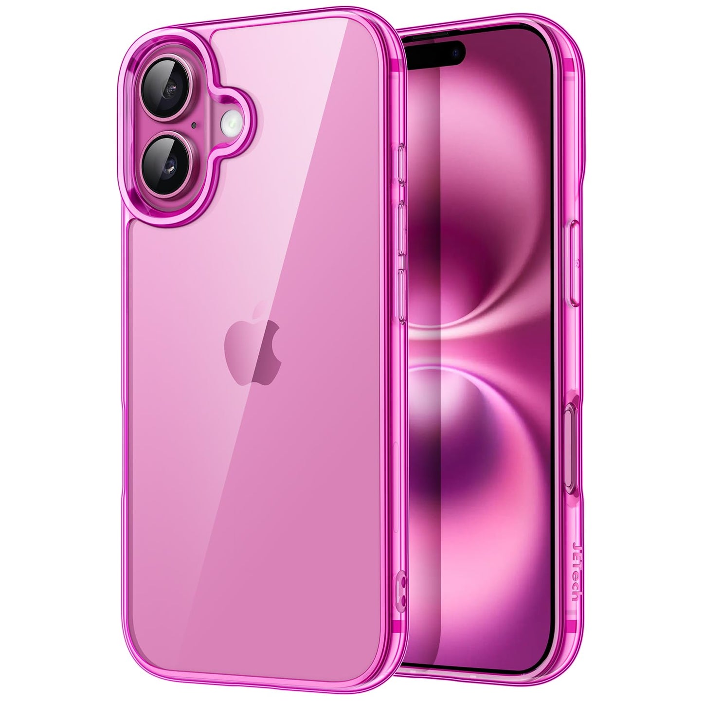 JETech Case for iPhone 16 6.1-Inch, Non-Yellowing Shockproof Phone Bumper Cover, Anti-Scratch Clear Back (Clear)