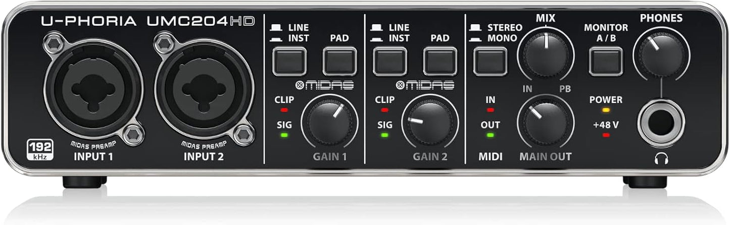 Behringer umc204hd 64-bit/192khzusb Soundcard (beringa-)