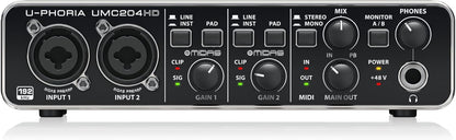 Behringer umc204hd 64-bit/192khzusb Soundcard (beringa-)