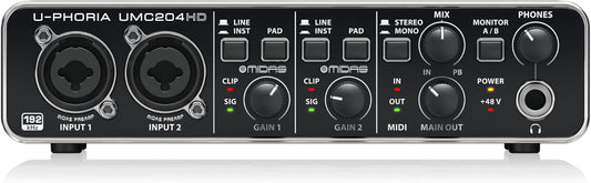 Behringer umc204hd 64-bit/192khzusb Soundcard (beringa-)
