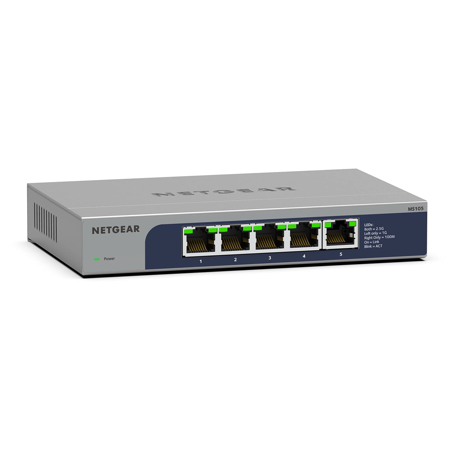 NETGEAR 5-Port Gigabit Ethernet Unmanaged Switch (GS105NA) - Desktop or Wall Mount