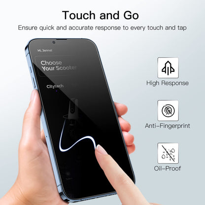 JETech Privacy Full Coverage Screen Protector for iPhone 14 Pro Max 6.7-Inch, Anti-Spy Tempered Glass Film, Edge to Edge Protection Case-Friendly, 2-Pack