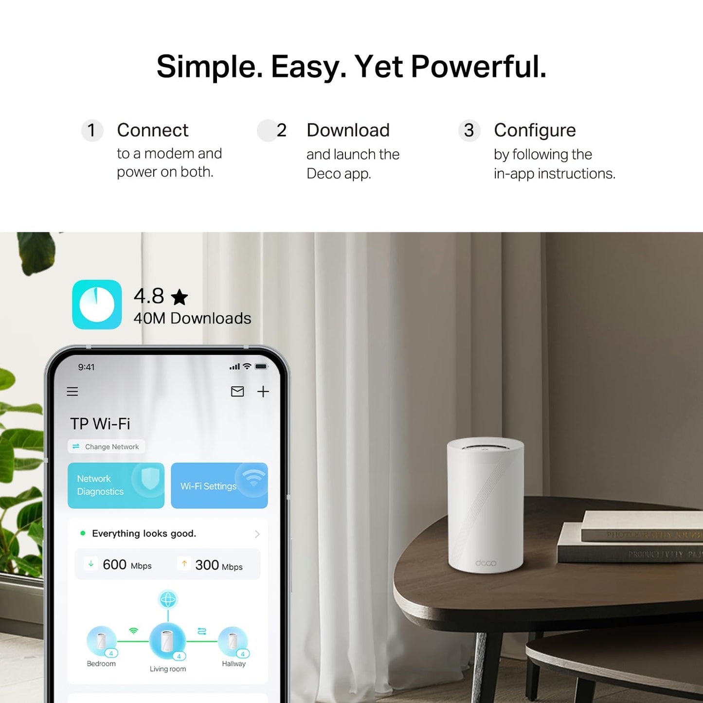 TP-Link Deco X55 AX3000 WiFi 6 Mesh System - Covers up to 6500 Sq.Ft, Replaces Wireless Router and Extender, 3 Gigabit Ports per Unit, Supports Ethernet Backhaul, Deco X55(3-Pack)