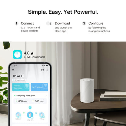 TP-Link Deco X55 AX3000 WiFi 6 Mesh System - Covers up to 6500 Sq.Ft, Replaces Wireless Router and Extender, 3 Gigabit Ports per Unit, Supports Ethernet Backhaul, Deco X55(3-Pack)