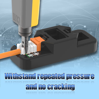 VCE UL Listed 10Gbps Cat6 Keystone Jack Insert 25-Pack, 90 Degree Punch Down RJ45 Keystone Jack Adapter Slim Profile Blue