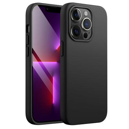 JETech Silicone Case for iPhone 13 6.1-Inch, Silky-Soft Touch Full-Body Protective Phone Case, Shockproof Cover with Microfiber Lining (Black)