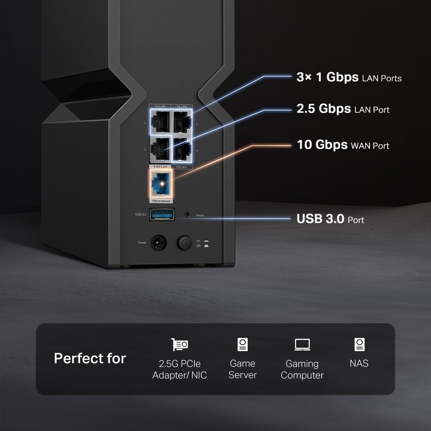 TP-Link AX3000 WiFi 6 Router (Archer AX55 Pro) - Multi Gigabit Wireless Internet, 2 x 2.5 Gbps Ports, Dual Band, VPN Router, OFDMA, MU-MIMO, USB 3.0, WPA3, Compatible with Alexa