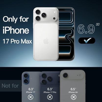 JETech Case for iPhone 17 Pro Max 6.9-Inch, Non-Yellowing Shockproof Phone Bumper Cover, Anti-Scratch Clear Back (Clear)